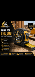 KingsWest 25’ Heavy-Duty Tape Measure